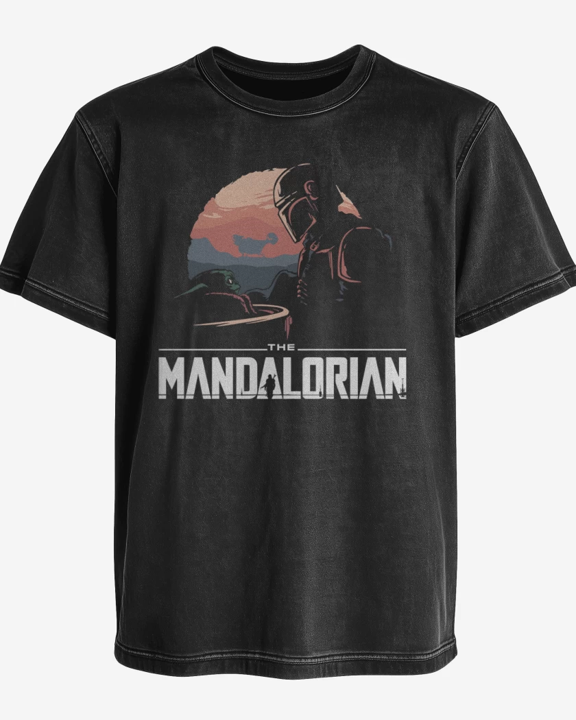 Polera desgastada Negro de The Mandalorian