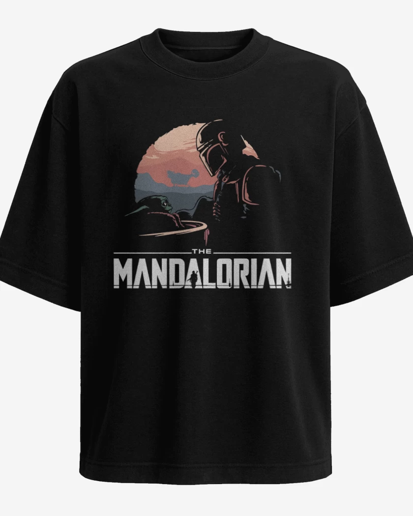 Polera Oversize Negro de The Mandalorian