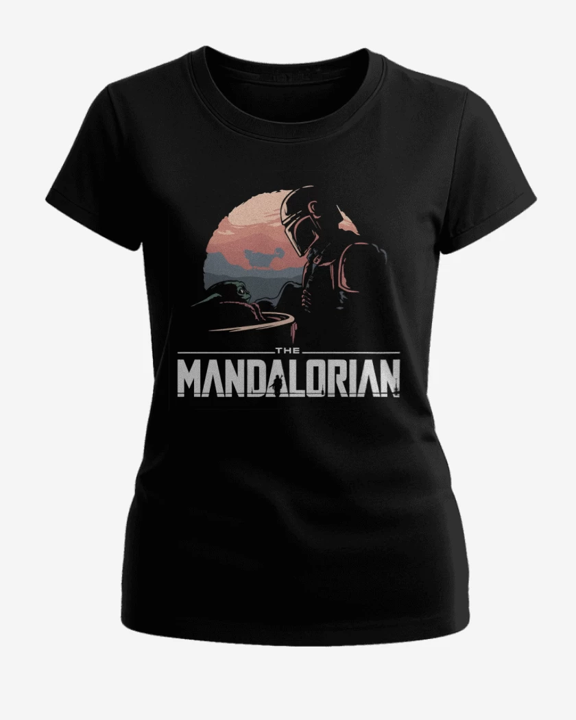 Polera de Mujer Negro de The Mandalorian