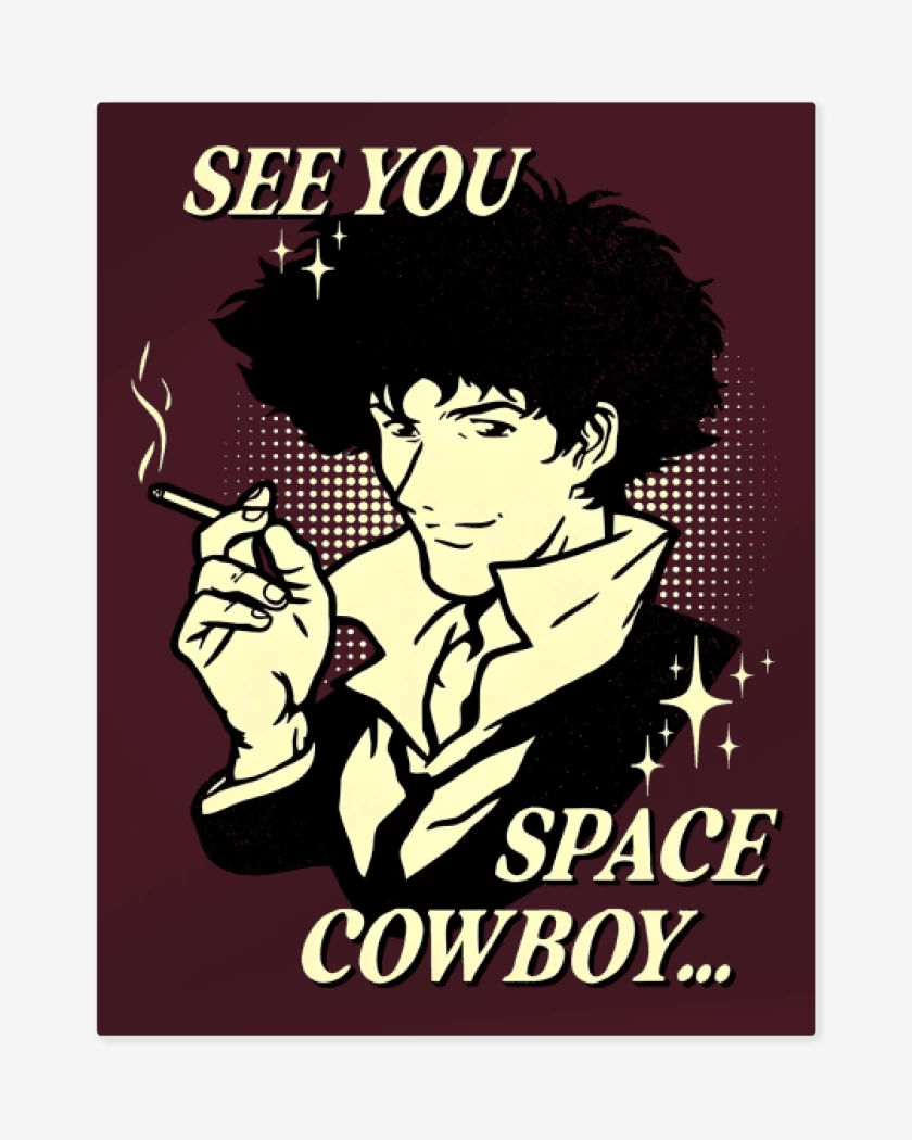 Print metalico Burdeo de See You Space Cowboy...