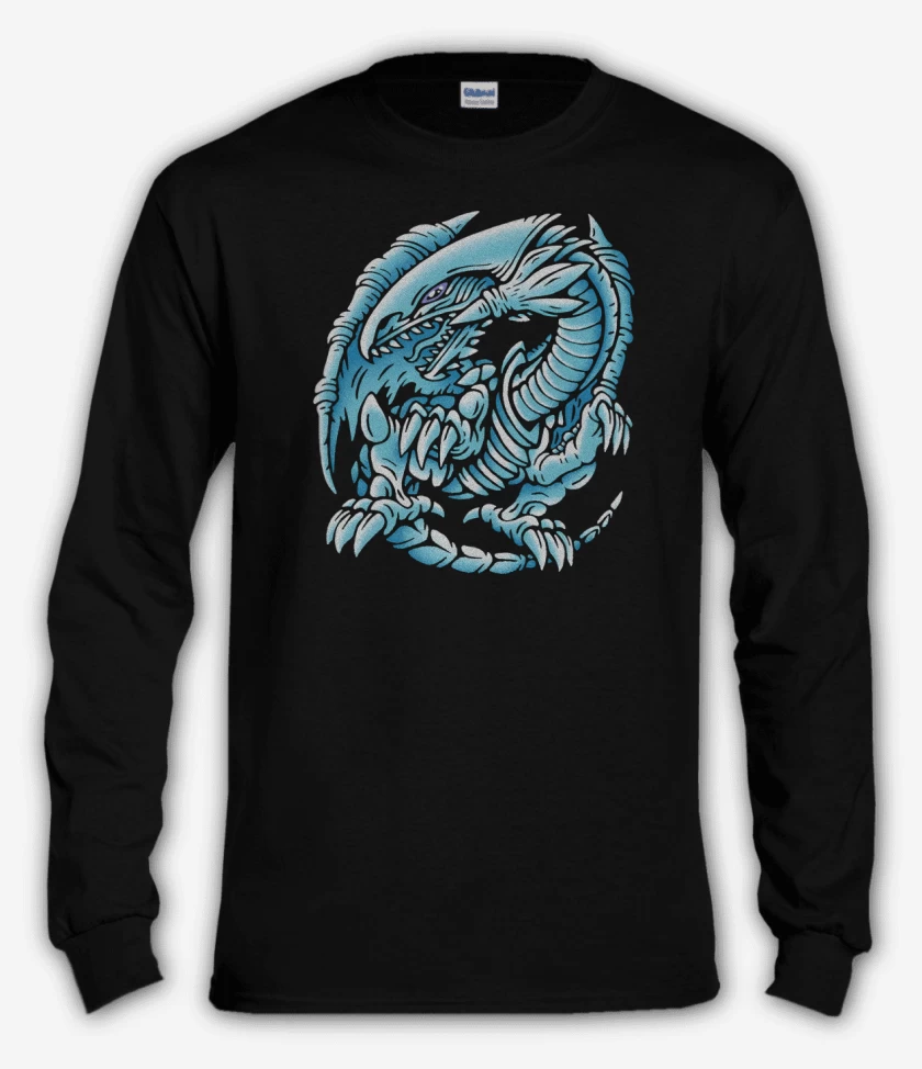 Polera manga larga Negro de Dragon de Ojos Azules