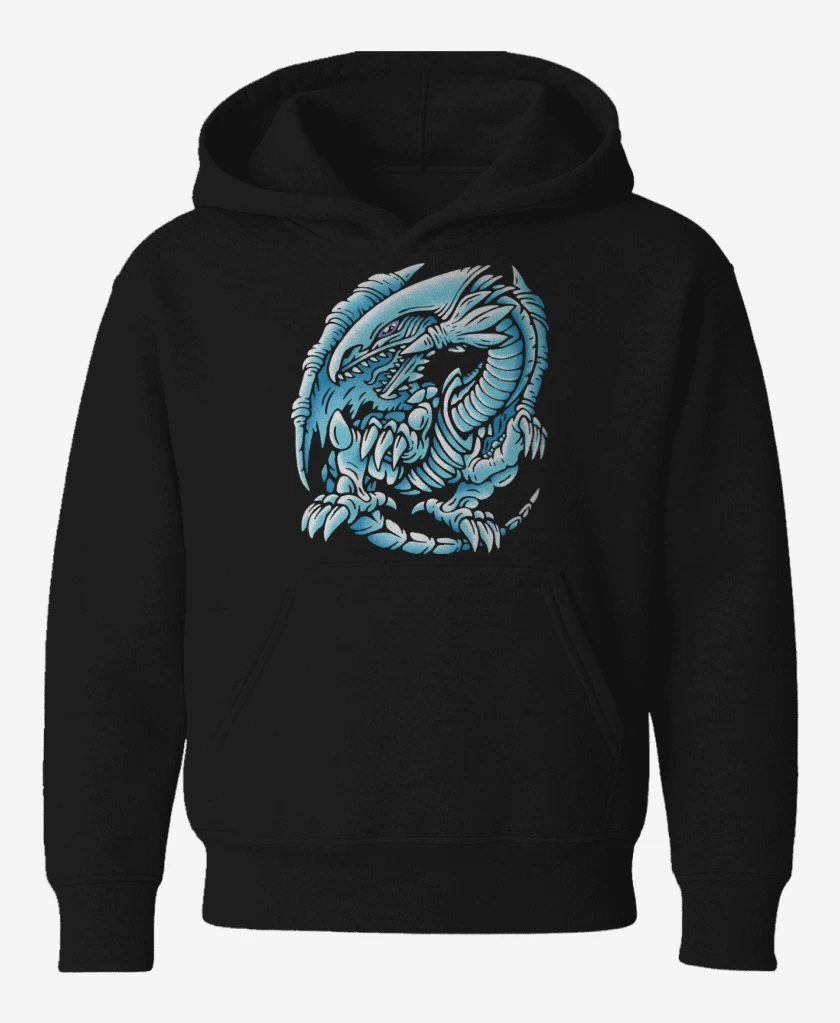 Poleron de niño Negro de Dragon de Ojos Azules