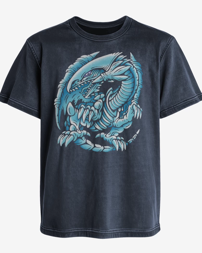 Polera desgastada Dragon de Ojos Azules