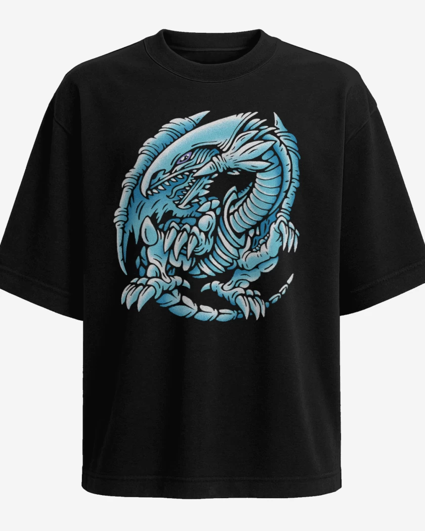 Polera Oversize Dragon de Ojos Azules