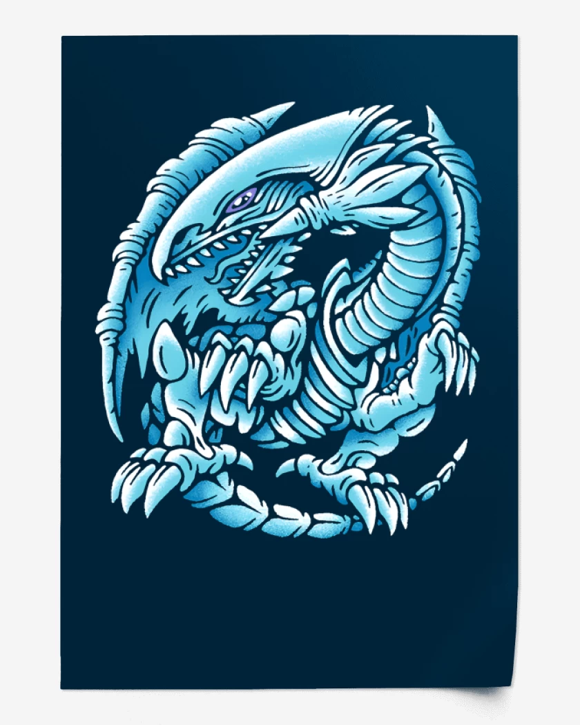 Print Dragon de Ojos Azules