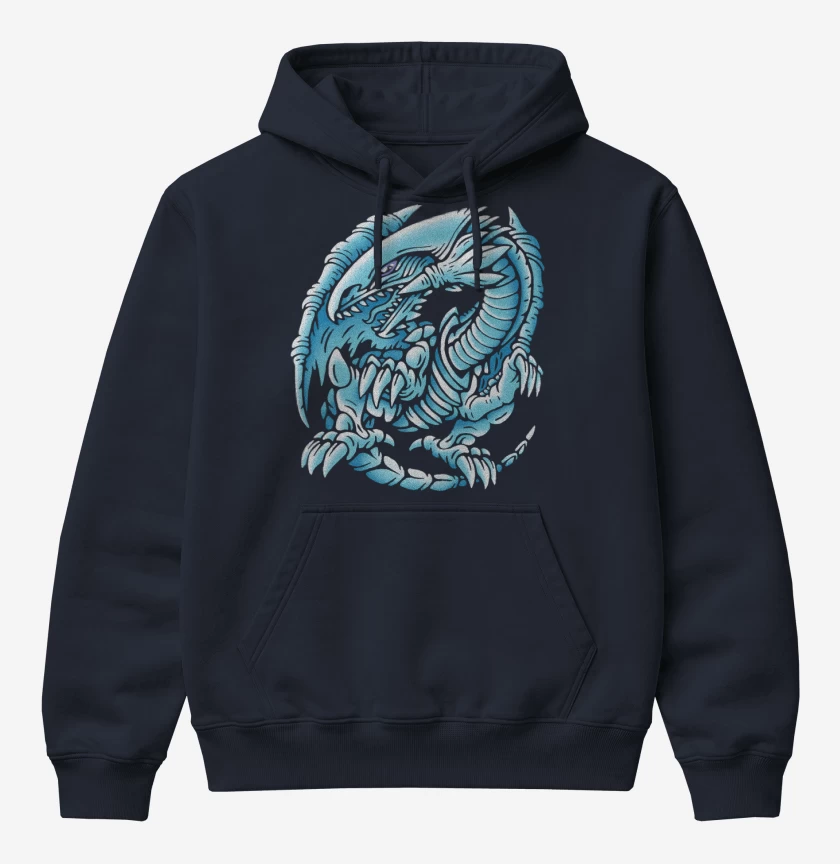 Poleron Canguro básico Azul Marino de Dragon de Ojos Azules