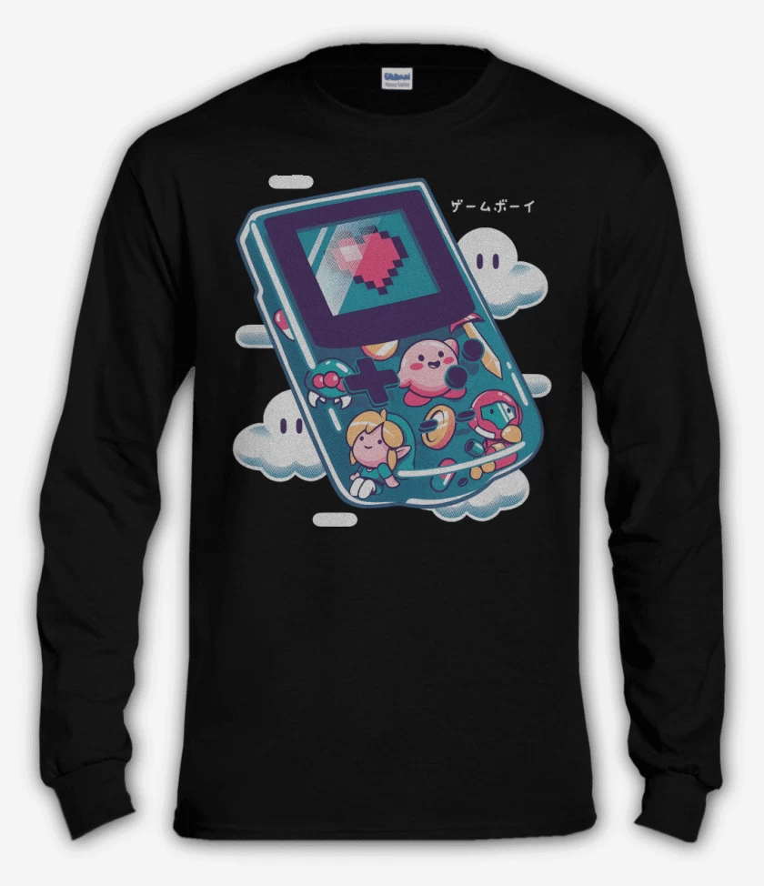 Polera manga larga Negro de Gameboy Collecction