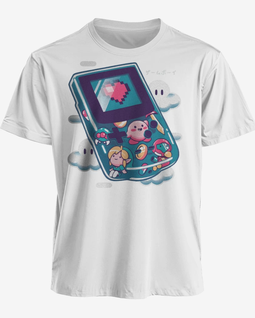Polera premium Blanco de Gameboy Collecction
