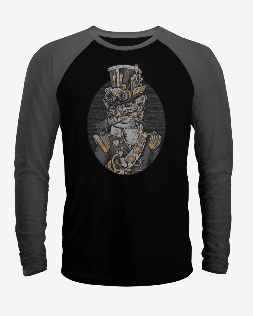 Polera Raglan Steampunk cat