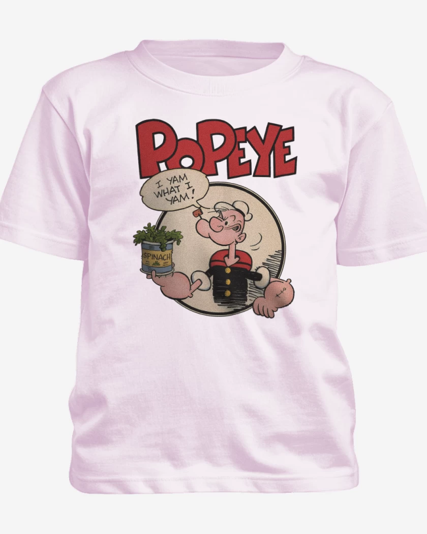 Polera de niño Rosa Pastel de Popeye espinaca