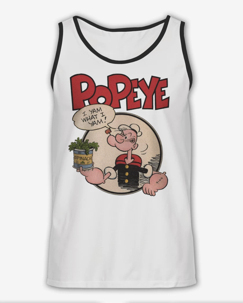 Sudadera Blanco de Popeye espinaca