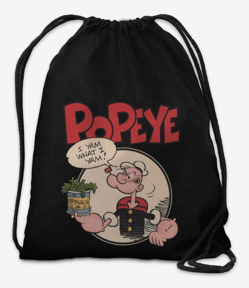 Mochila Negro de Popeye espinaca
