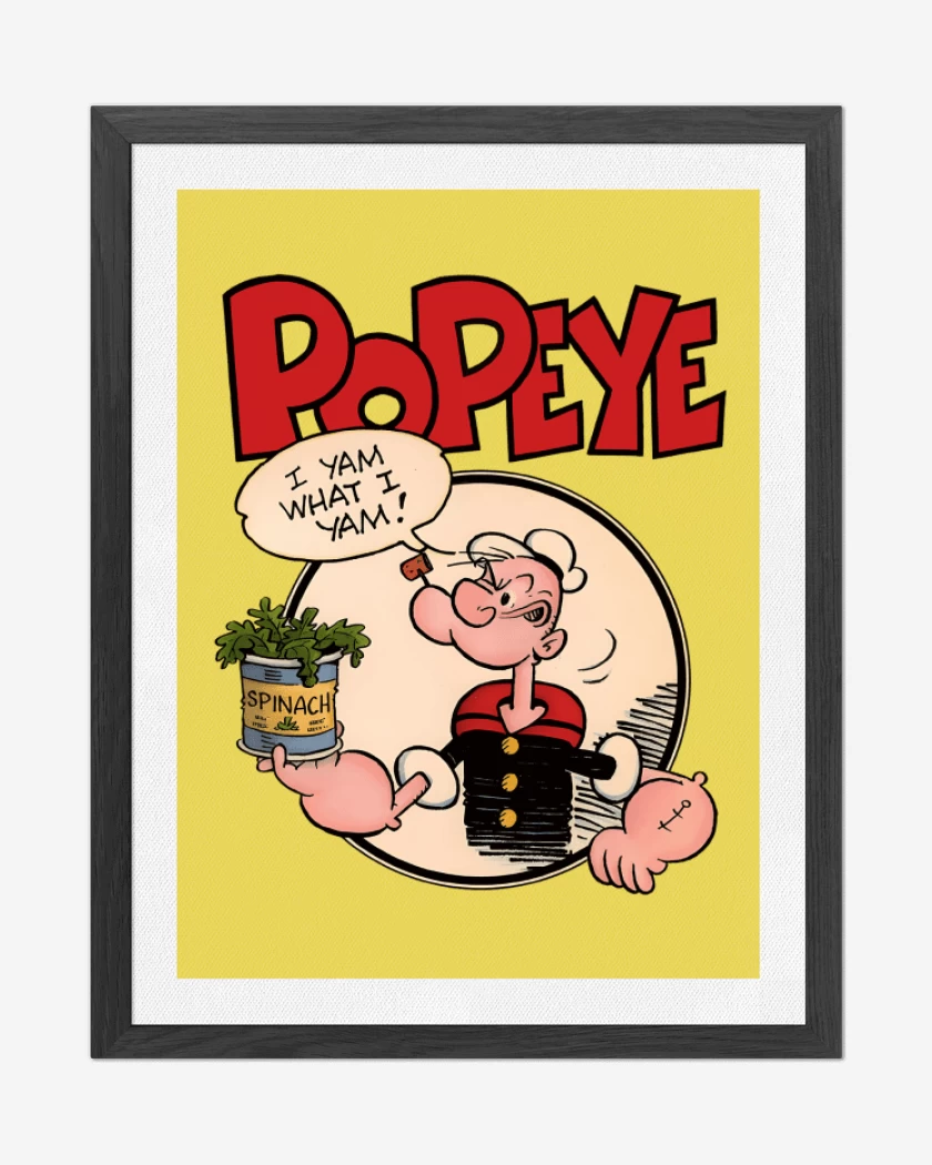 Cuadro decorativo Amarillo de Popeye espinaca