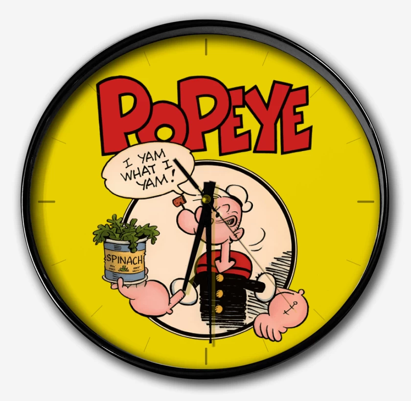 Reloj Amarillo de Popeye espinaca