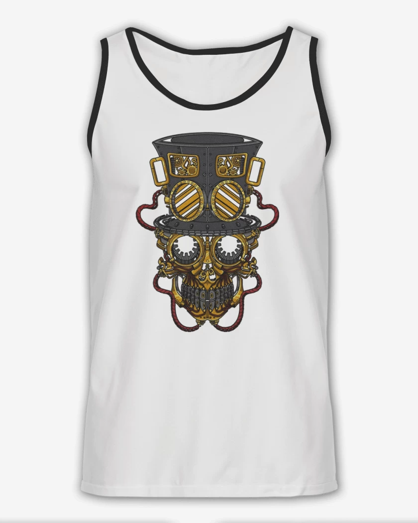 Sudadera Blanco de Steampunk skull