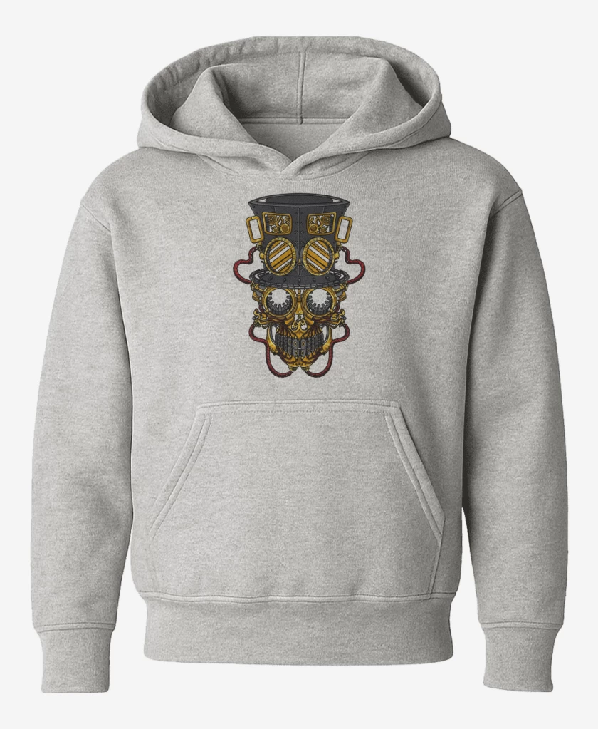 Poleron de niño Gris Melange de Steampunk skull