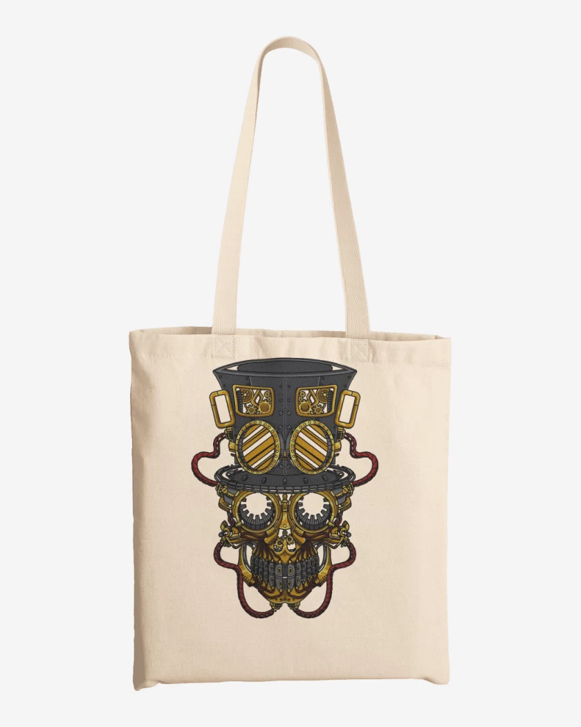 Totebag Steampunk skull