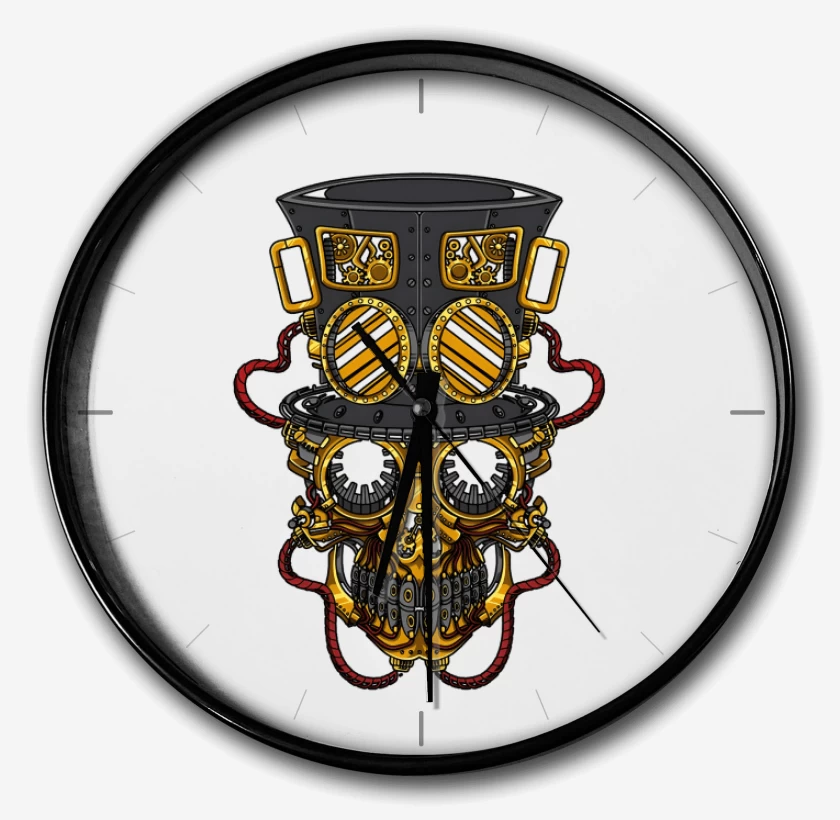 Reloj Blanco de Steampunk skull