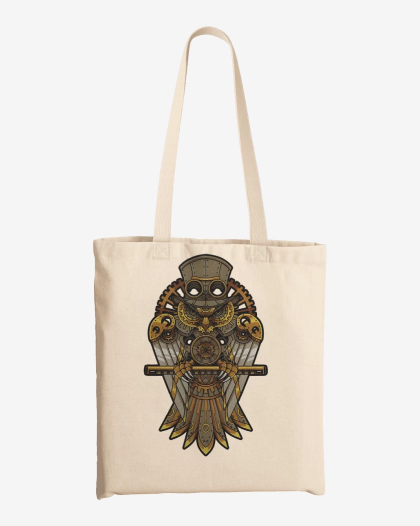 Totebag Buho steampunk