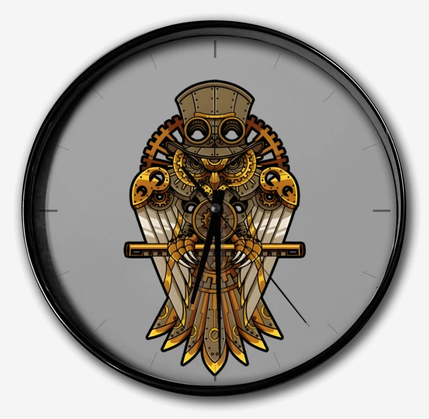 Reloj Gris Melange de Buho steampunk