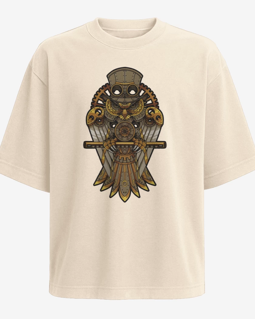 Polera Oversize Buho steampunk