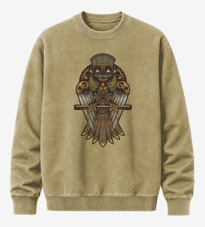 Poleron Polo Acid Wash Beige de Buho steampunk