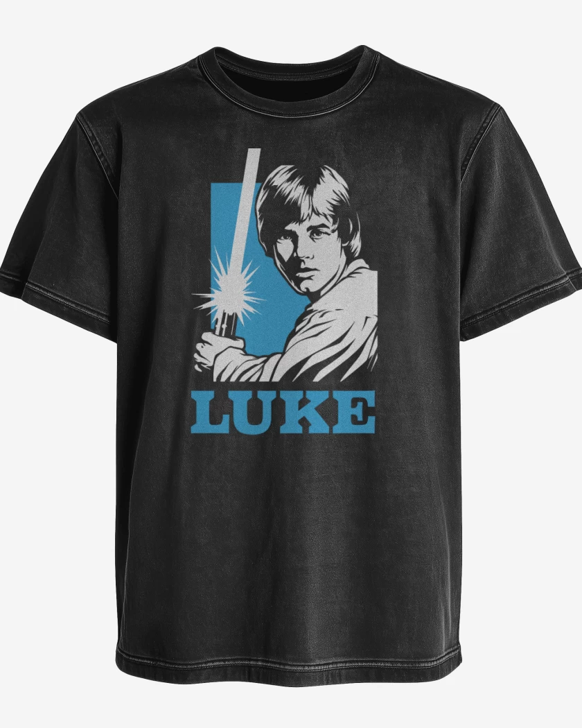 Polera desgastada Negro de Luke
