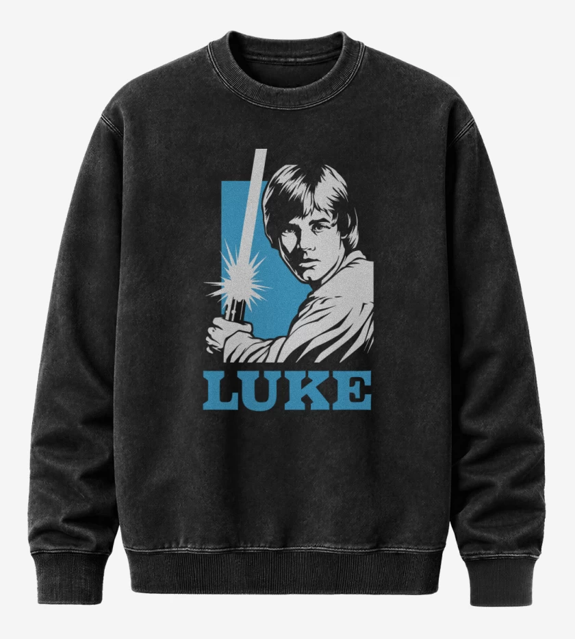 Poleron Polo Acid Wash Negro de Luke