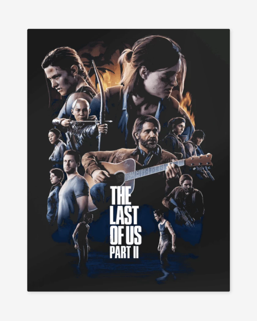 Print metalico Negro de The Last of Us II