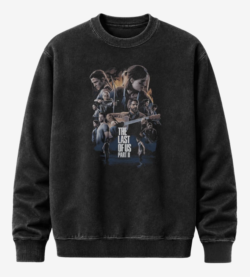 Poleron Polo Acid Wash Negro de The Last of Us II