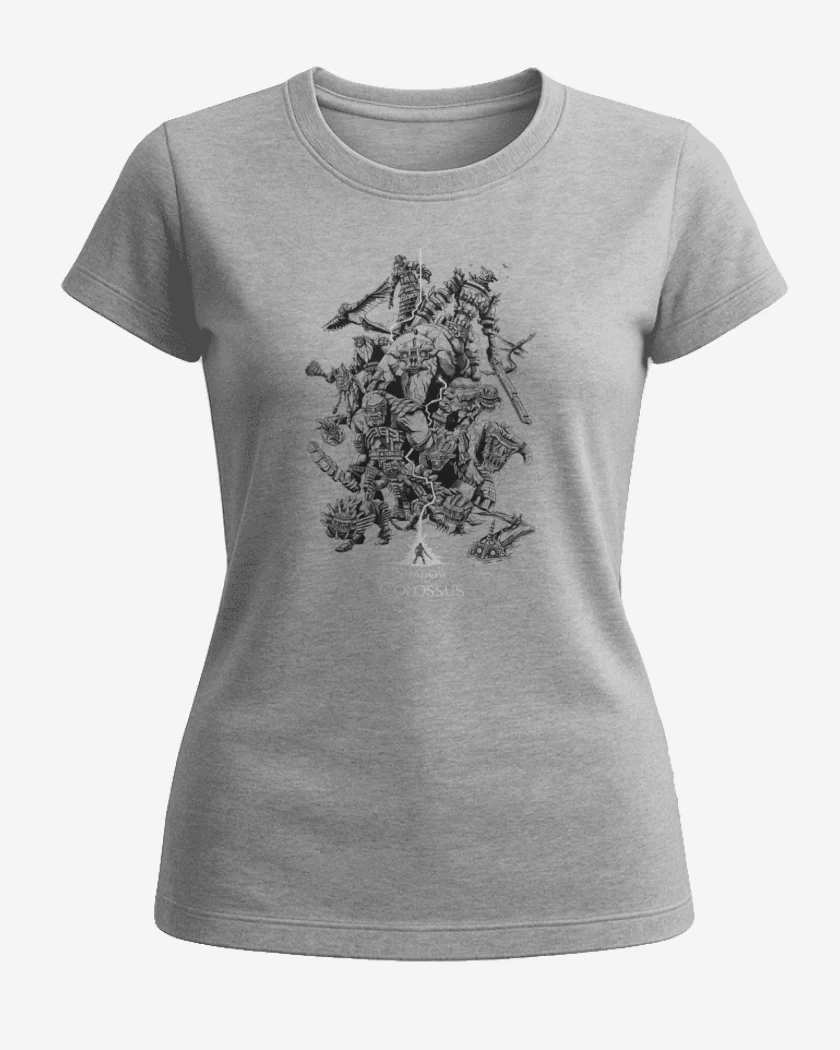 Polera de Mujer Gris Melange de Shadow of the Colossus