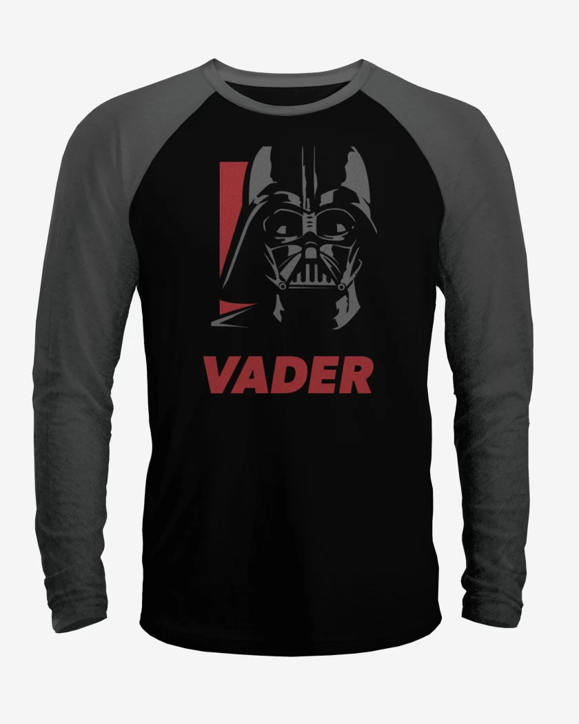 Polera Raglan Negro / Negro Heather de Vader