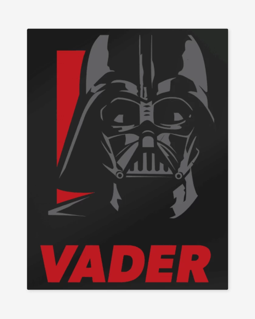 Print metalico Negro de Vader