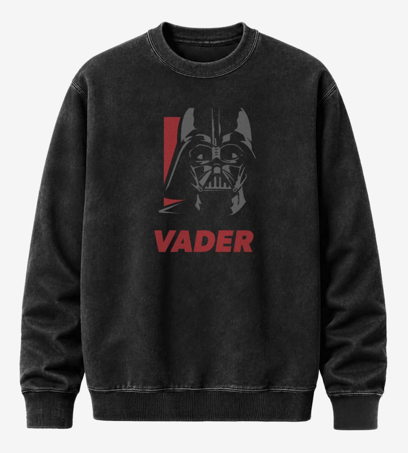 Poleron Polo Acid Wash Negro de Vader