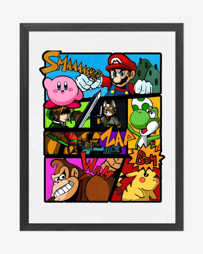 Cuadro decorativo Smash Bros