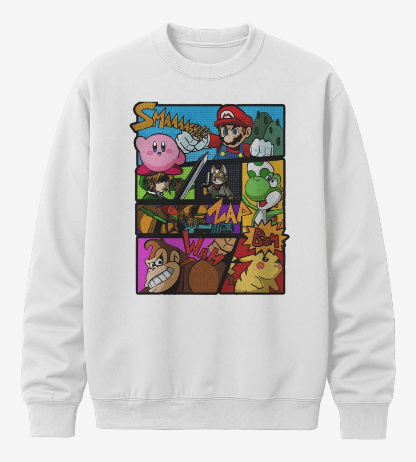 Poleron polo Blanco de Smash Bros