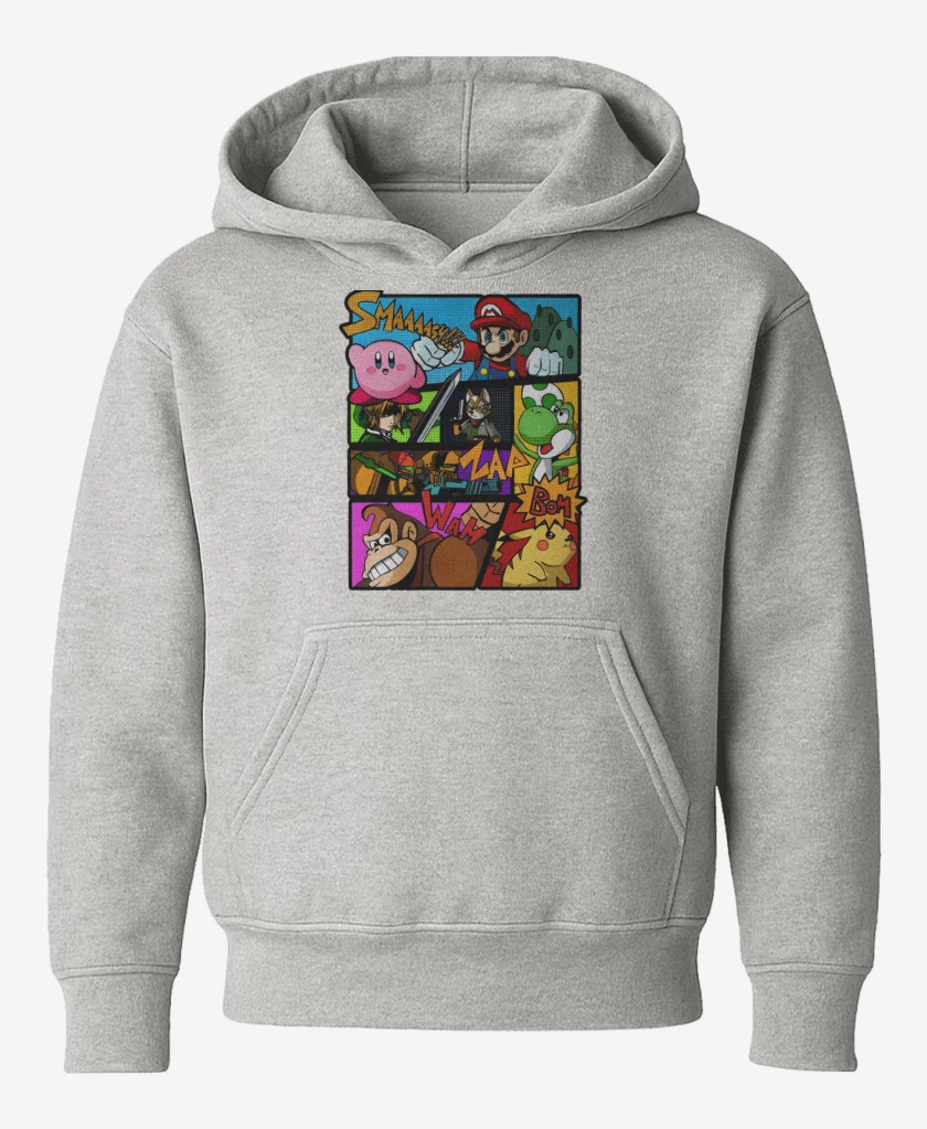 Poleron de niño Gris Melange de Smash Bros