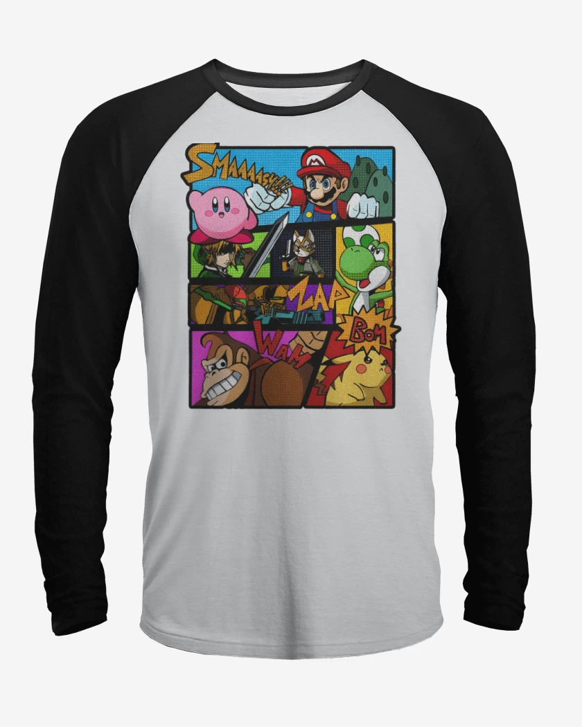 Polera Raglan Smash Bros