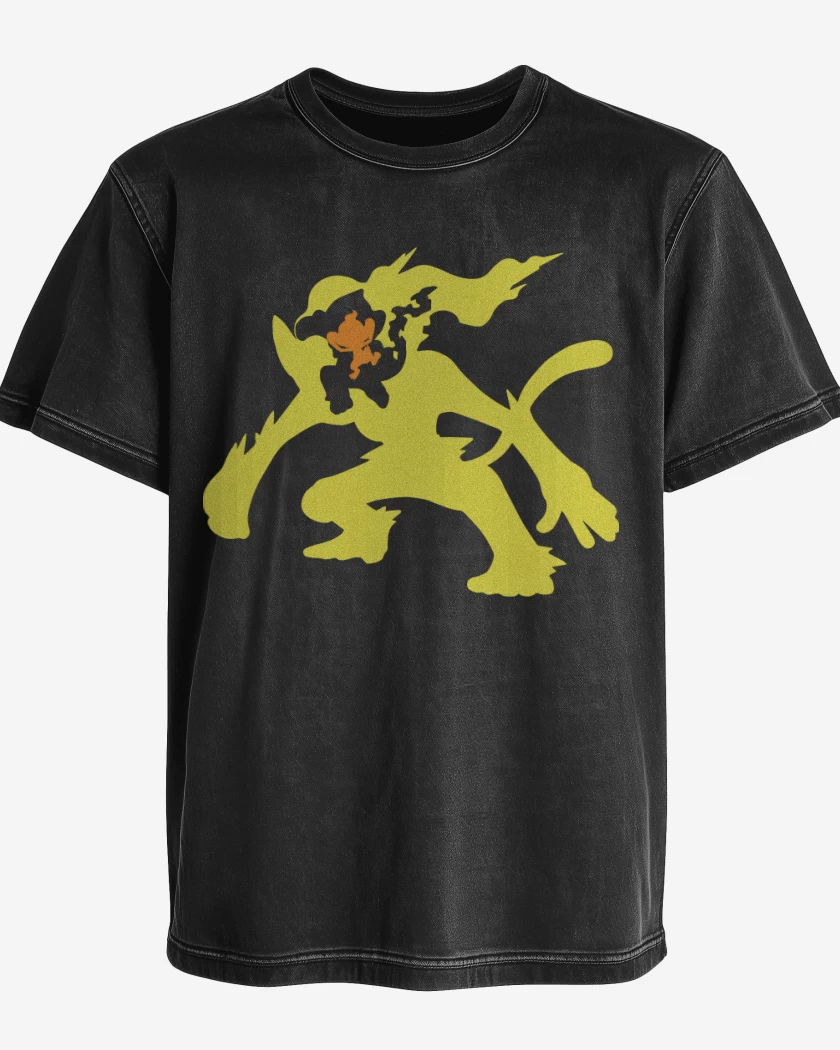 Polera desgastada Negro de Chimvolution