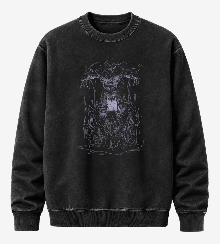 Poleron Polo Acid Wash Negro de Noob Saibot