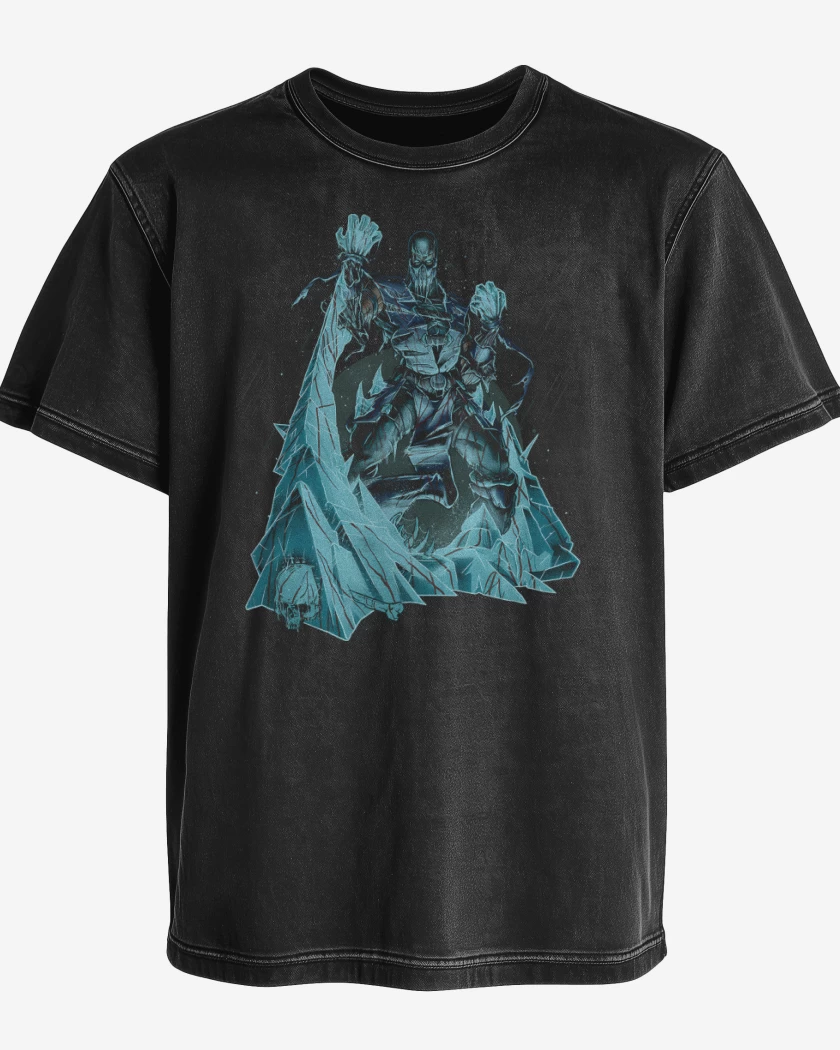 Polera desgastada Negro de Sub-Zero