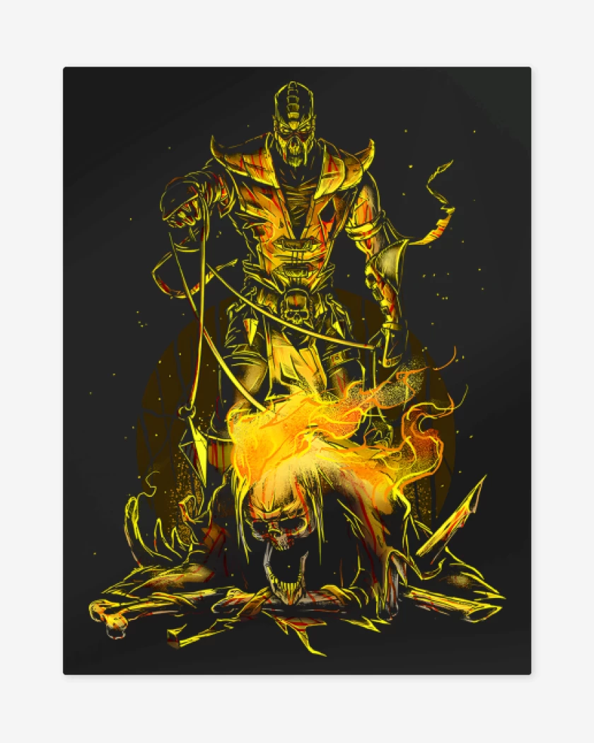 Print metalico Negro de Scorpion