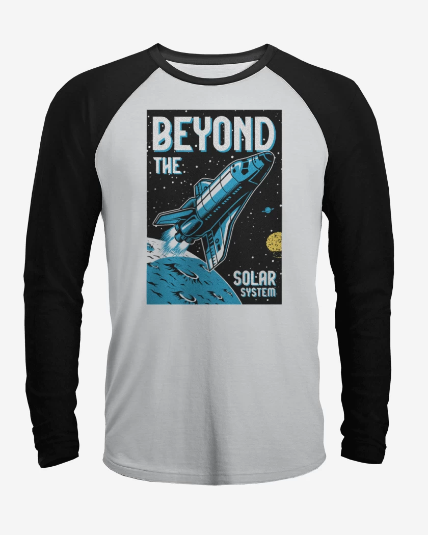 Polera Raglan Blanco / Negro de Beyond the solar system