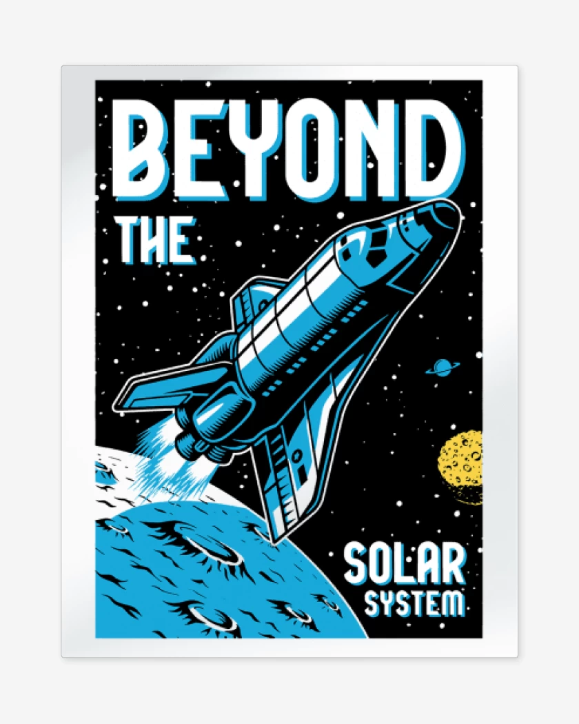 Print metalico Blanco de Beyond the solar system