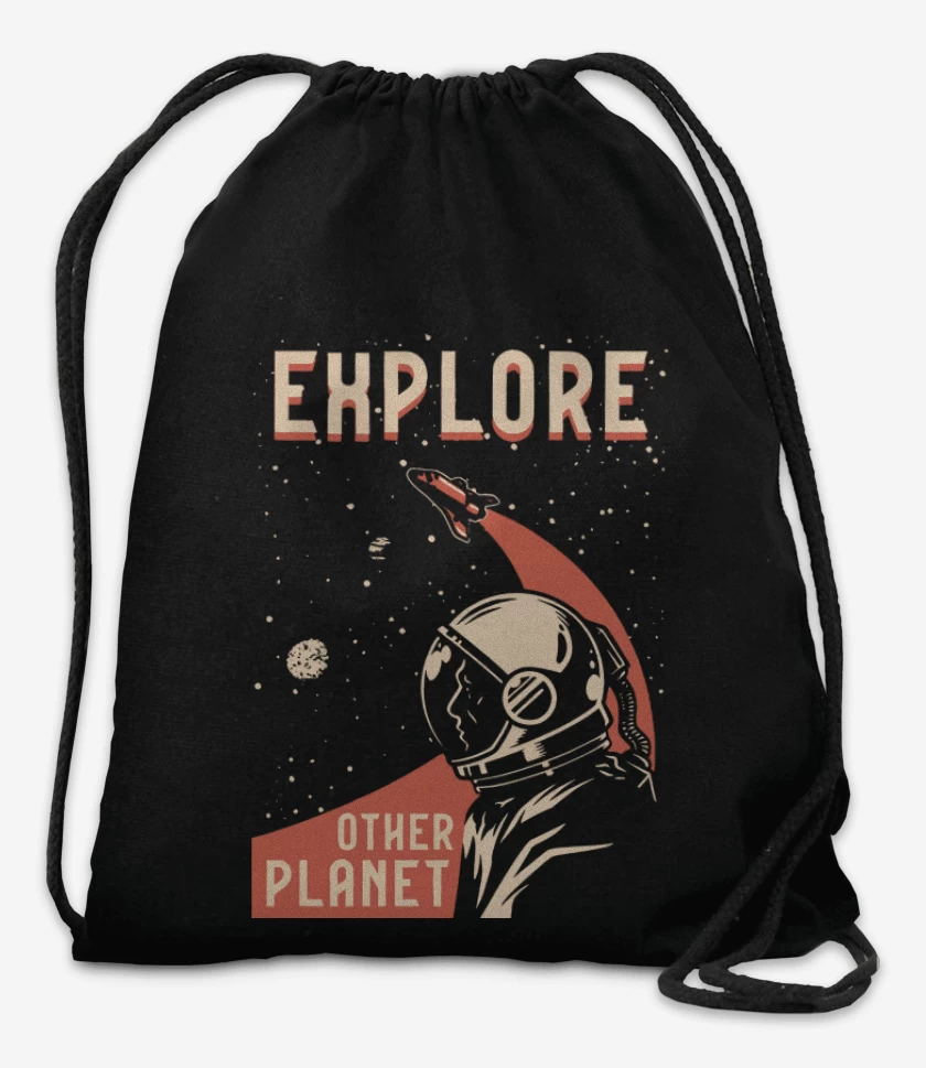 Mochila Negro de Explore other planet
