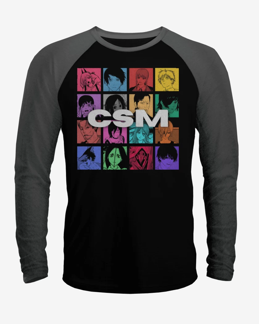 Polera Raglan Negro / Negro Heather de CSM