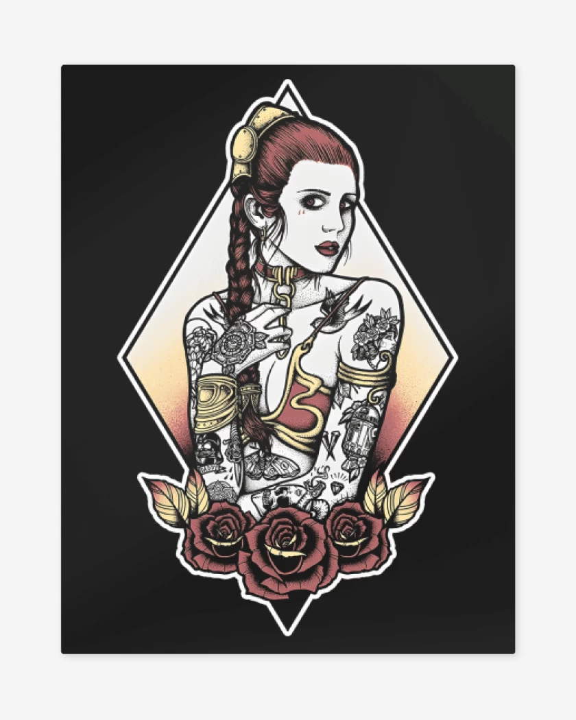 Print metalico Negro de Jabba Slave