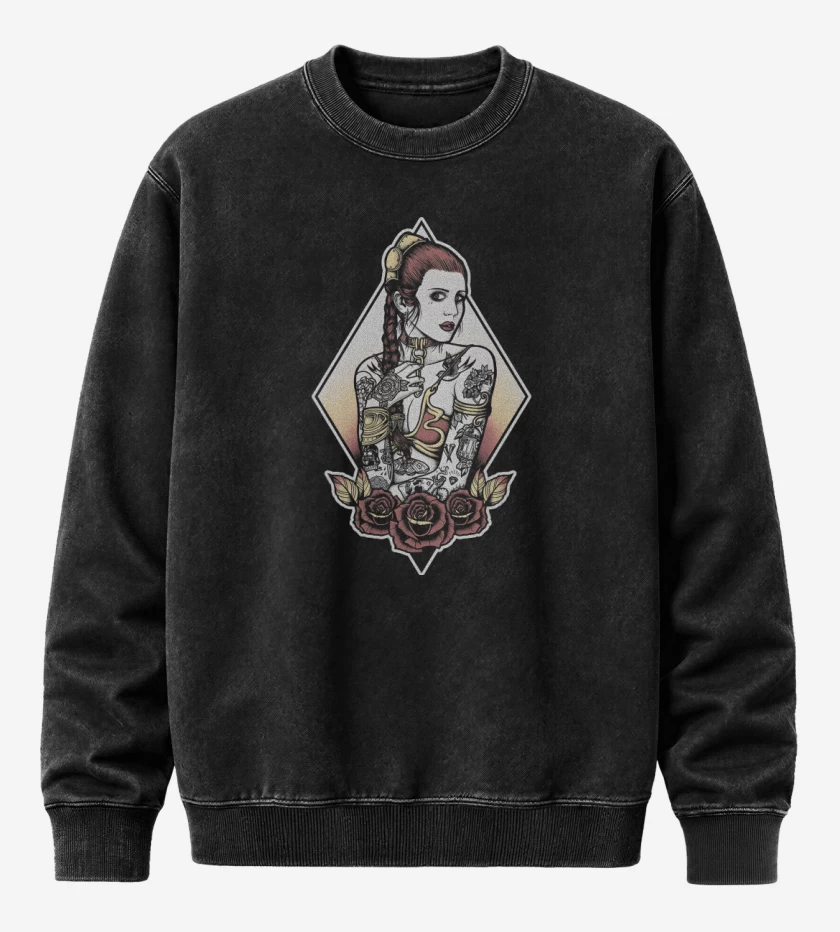Poleron Polo Acid Wash Negro de Jabba Slave