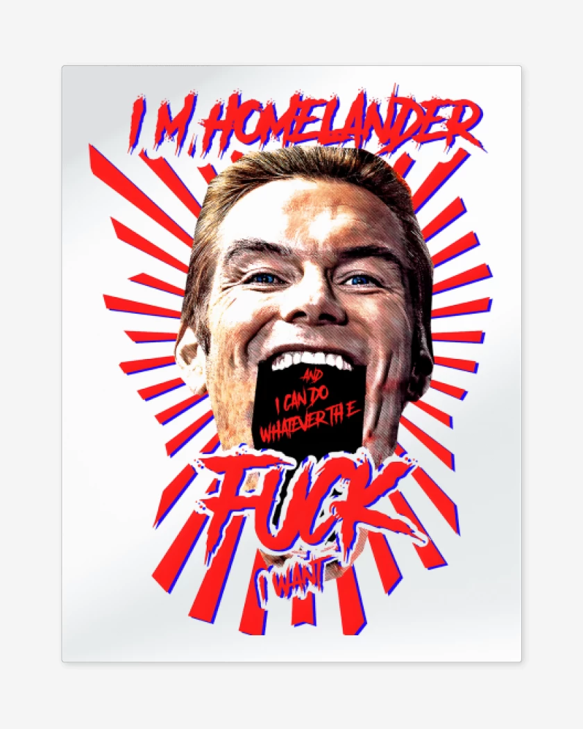 Print metalico Blanco de Im Homelander