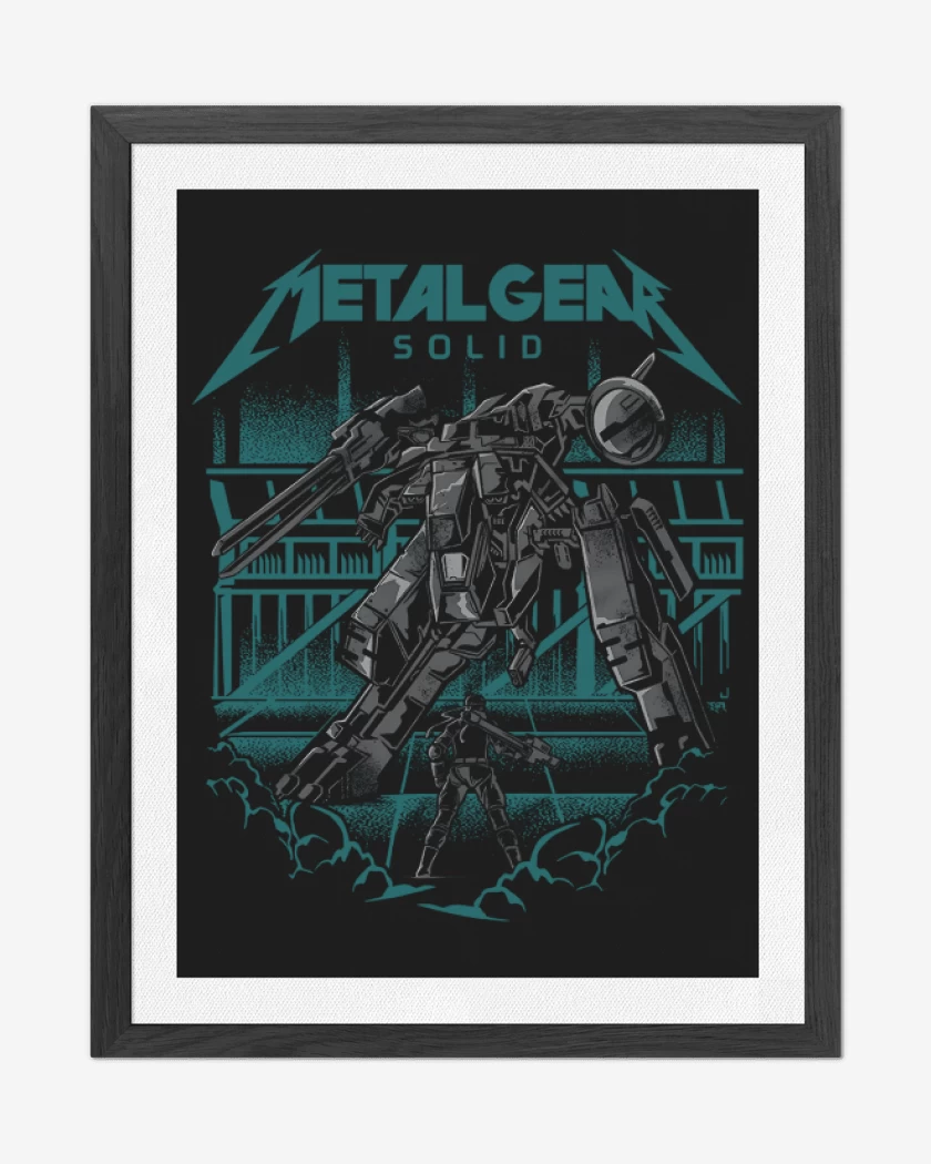 Cuadro decorativo Negro de Metal Gear Solid